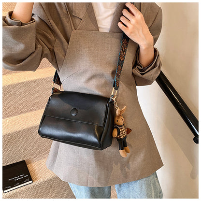 Sac à Bandoulière Chic au Design Minimaliste avec Sangle Décorative