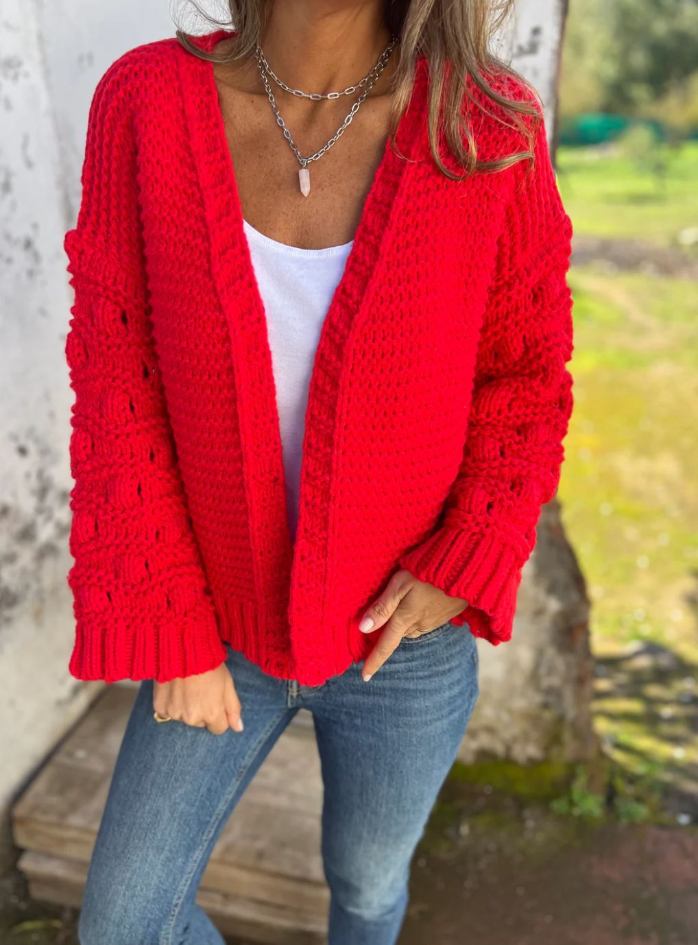 Cardigan en Maille Épaisse au Style Intemporel et Confortable