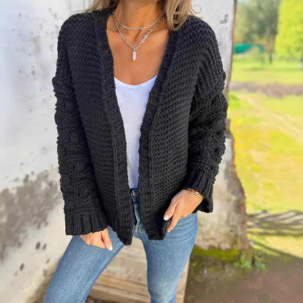 Cardigan en Maille Épaisse au Style Intemporel et Confortable