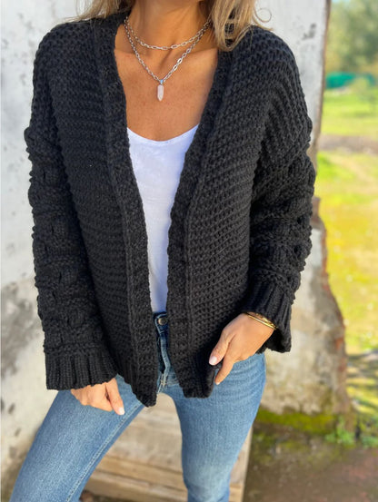 Cardigan en Maille Épaisse au Style Intemporel et Confortable