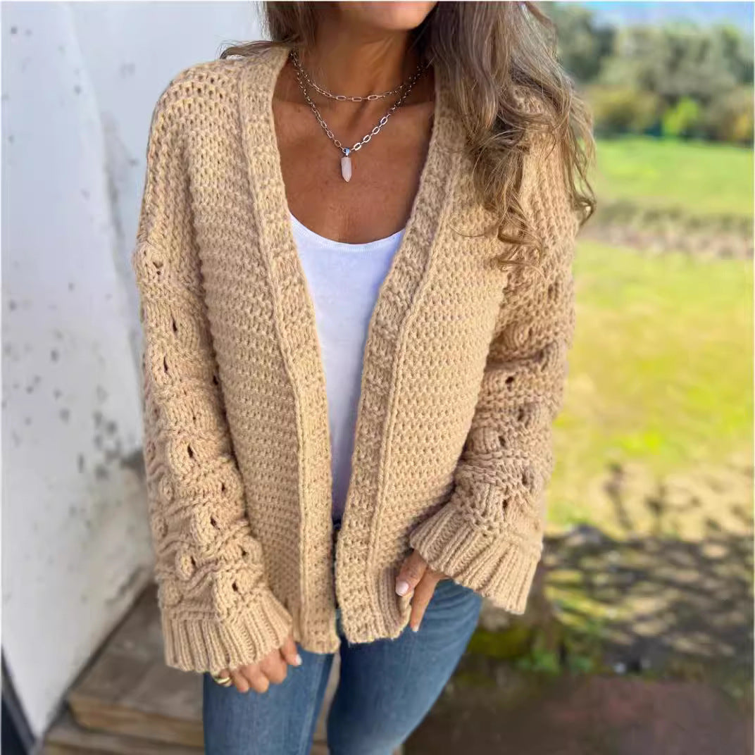 Cardigan en Maille Épaisse au Style Intemporel et Confortable